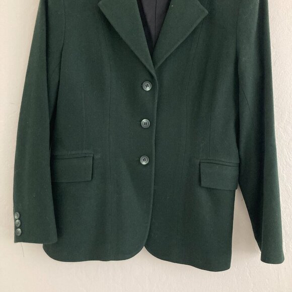 Devon-Aire Wool L'Cord Show Coat Jacket Green 100% Wool English Hunt Coat 14 - Picture 4 of 11
